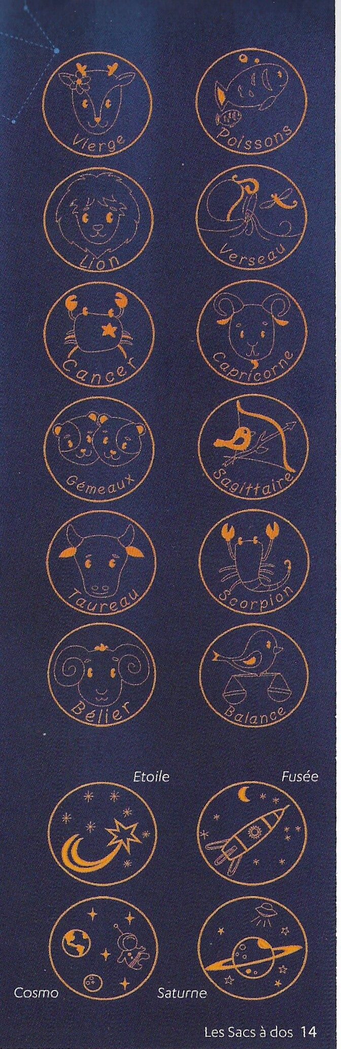 SAC ASTRO ORANGE & GAULOISE à broder – L’oiseau Bateau – Image 5