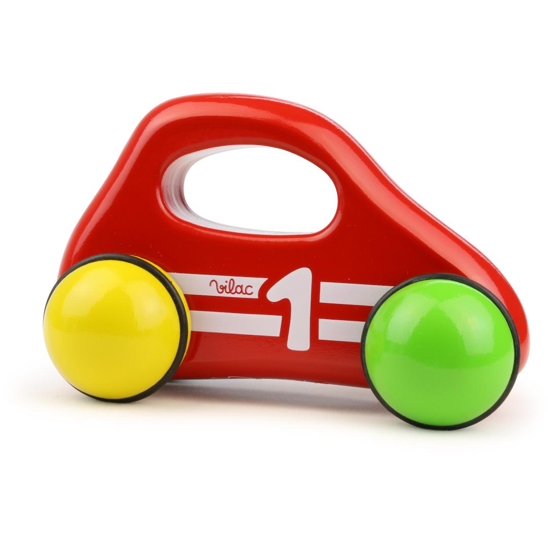 Voiture 1er âge bois rouge – Vilac